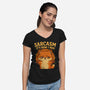 Sarcasm Is How I Hug-Womens-V-Neck-Tee-Trendlory