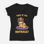 This Is An Outrage-Womens-V-Neck-Tee-kg07