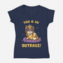 This Is An Outrage-Womens-V-Neck-Tee-kg07
