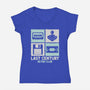 Last Century Retro Club-Womens-V-Neck-Tee-NMdesign