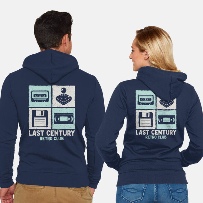 Last Century Retro Club-Unisex-Zip-Up-Sweatshirt-NMdesign