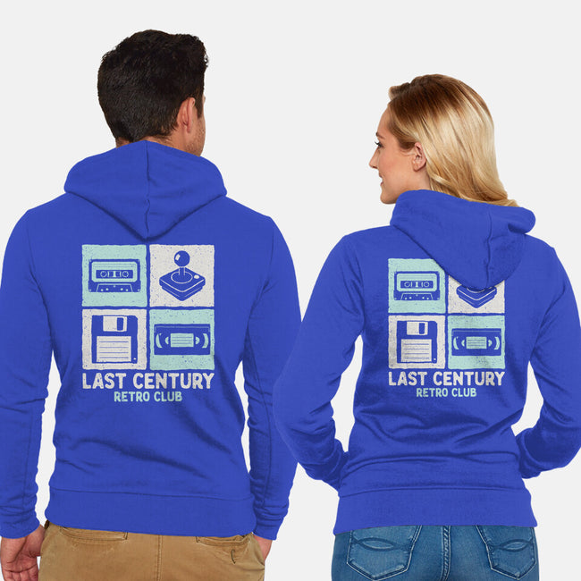 Last Century Retro Club-Unisex-Zip-Up-Sweatshirt-NMdesign