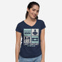 Last Century Retro Club-Womens-V-Neck-Tee-NMdesign