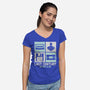 Last Century Retro Club-Womens-V-Neck-Tee-NMdesign