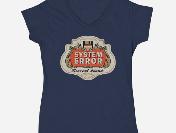System Error Beer Not Found
