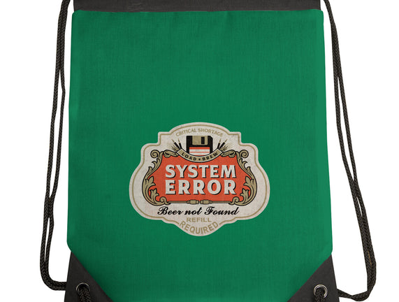 System Error Beer Not Found