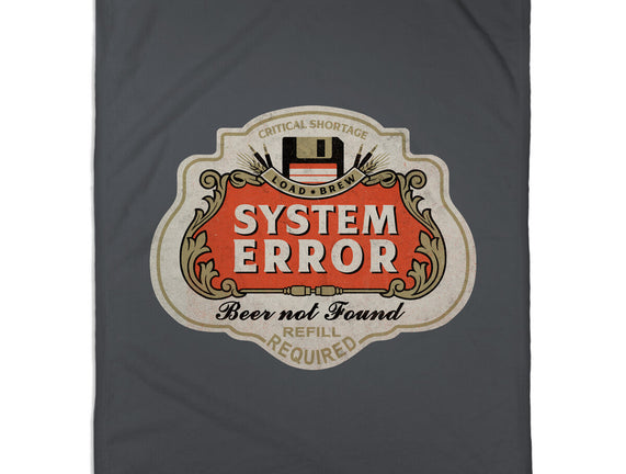 System Error Beer Not Found