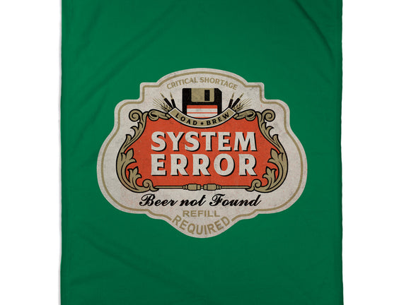 System Error Beer Not Found