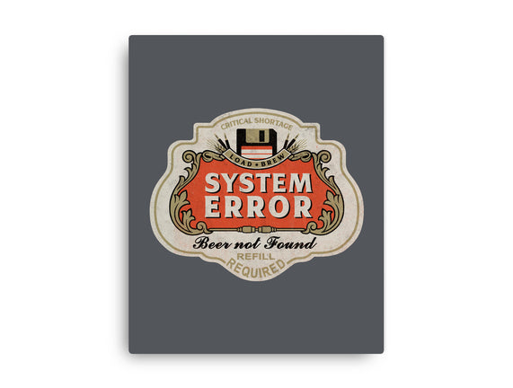 System Error Beer Not Found