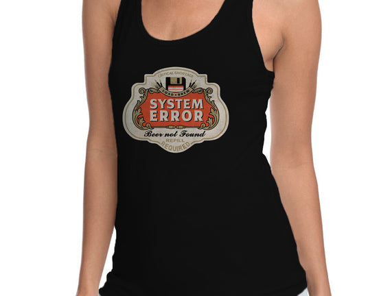 System Error Beer Not Found