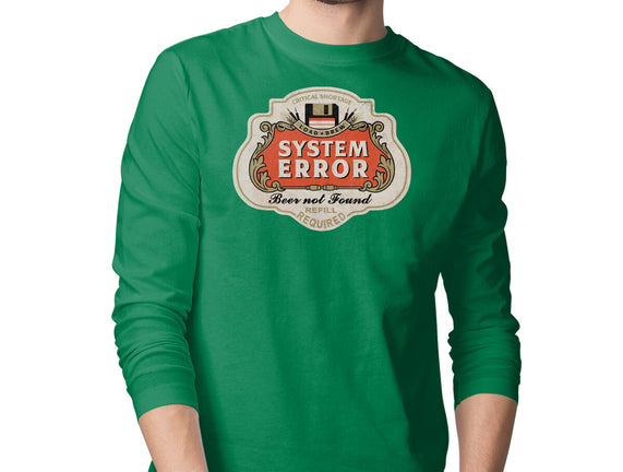 System Error Beer Not Found