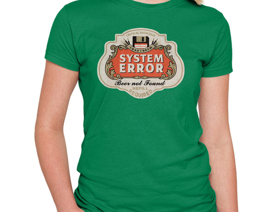 System Error Beer Not Found
