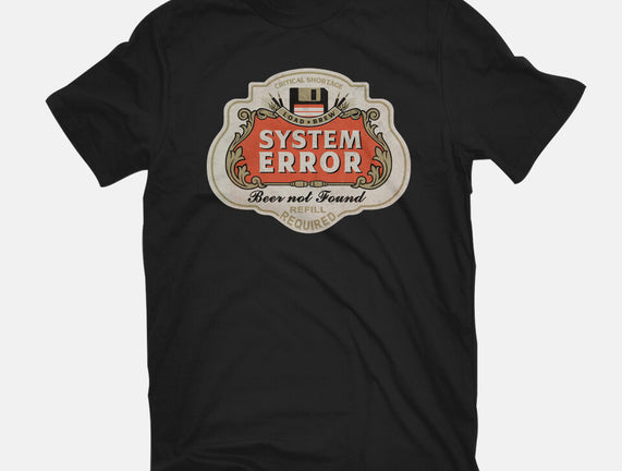 System Error Beer Not Found