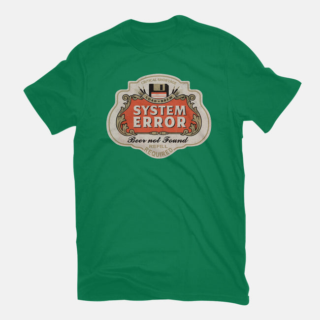 System Error Beer Not Found-Mens-Basic-Tee-NMdesign