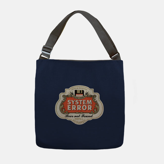 System Error Beer Not Found-None-Adjustable Tote-Bag-NMdesign