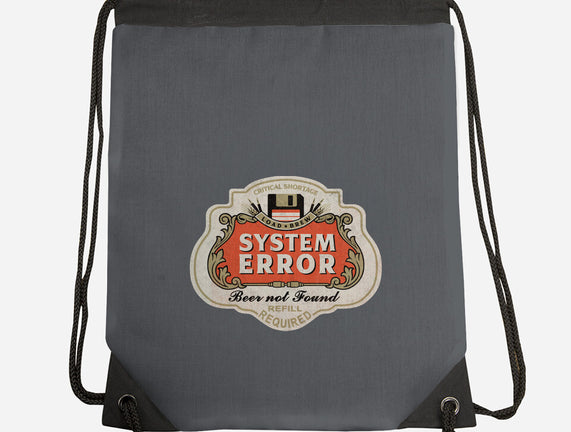 System Error Beer Not Found