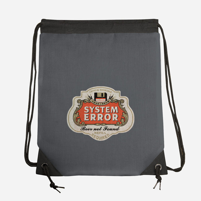 System Error Beer Not Found-None-Drawstring-Bag-NMdesign