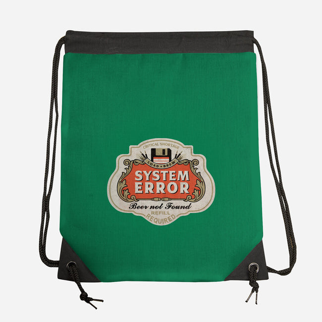 System Error Beer Not Found-None-Drawstring-Bag-NMdesign