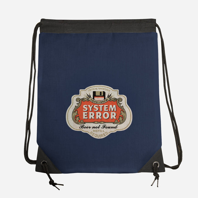 System Error Beer Not Found-None-Drawstring-Bag-NMdesign