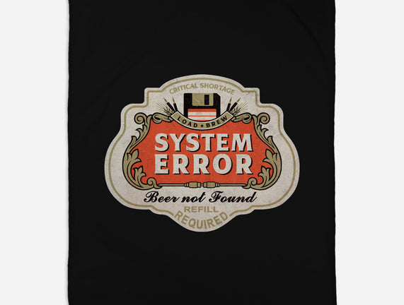 System Error Beer Not Found