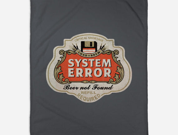 System Error Beer Not Found