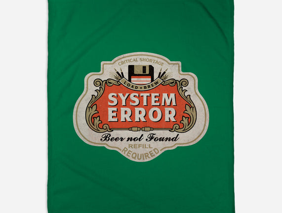 System Error Beer Not Found