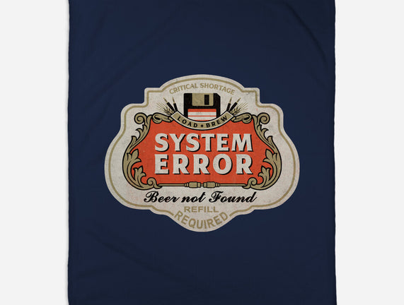 System Error Beer Not Found