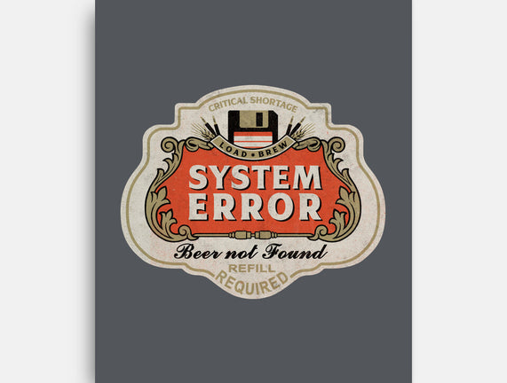 System Error Beer Not Found