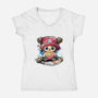 Reindeer Doctor Plush-Womens-V-Neck-Tee-NemiMakeit