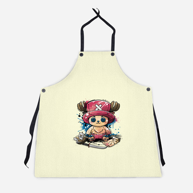 Reindeer Doctor Plush-Unisex-Kitchen-Apron-NemiMakeit