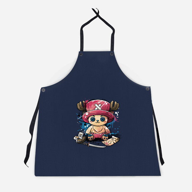 Reindeer Doctor Plush-Unisex-Kitchen-Apron-NemiMakeit
