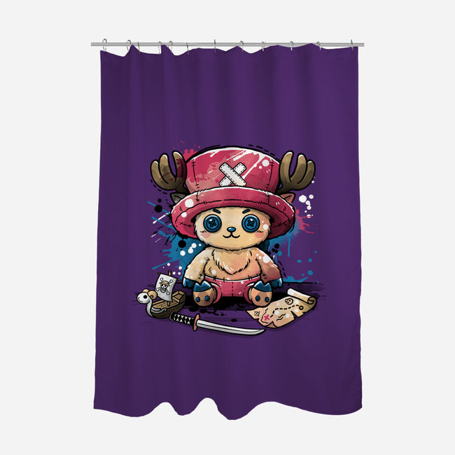 Reindeer Doctor Plush-None-Polyester-Shower Curtain-NemiMakeit