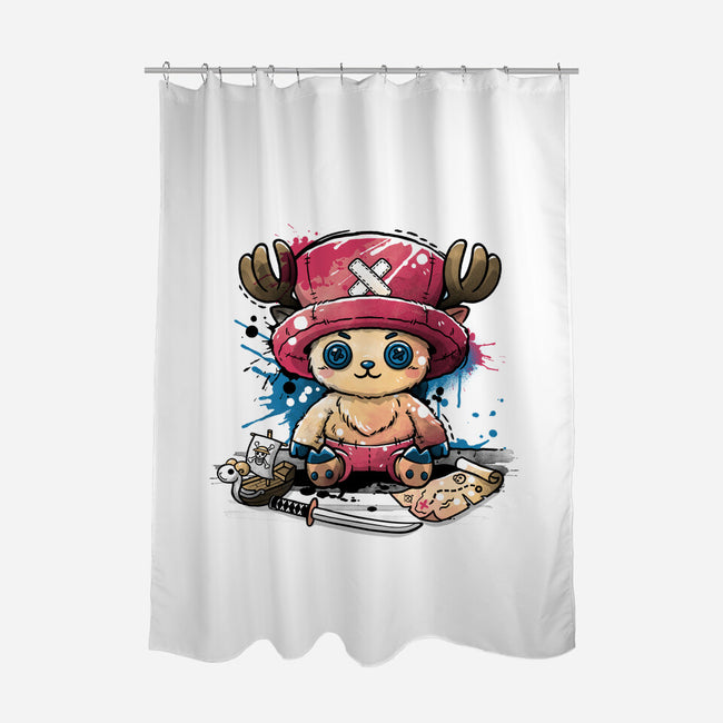 Reindeer Doctor Plush-None-Polyester-Shower Curtain-NemiMakeit