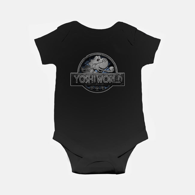 Green Dino World-Baby-Basic-Onesie-Samuel