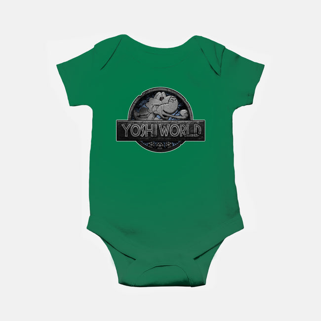 Green Dino World-Baby-Basic-Onesie-Samuel
