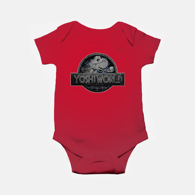 Green Dino World-Baby-Basic-Onesie-Samuel