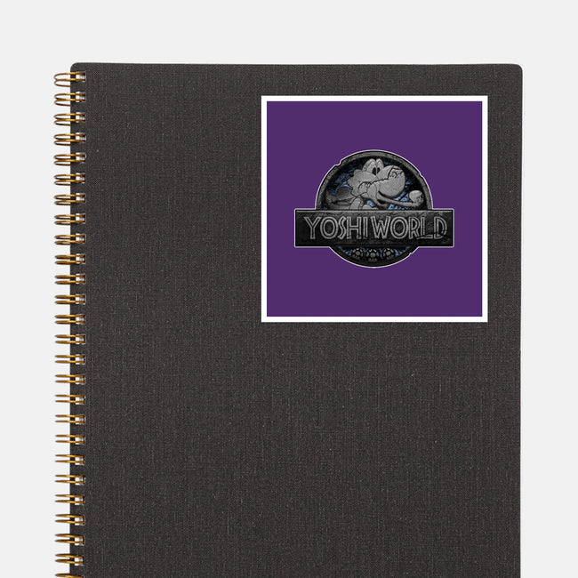 Green Dino World-None-Glossy-Sticker-Samuel