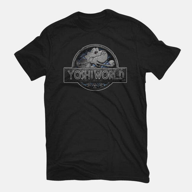 Green Dino World-Mens-Basic-Tee-Samuel