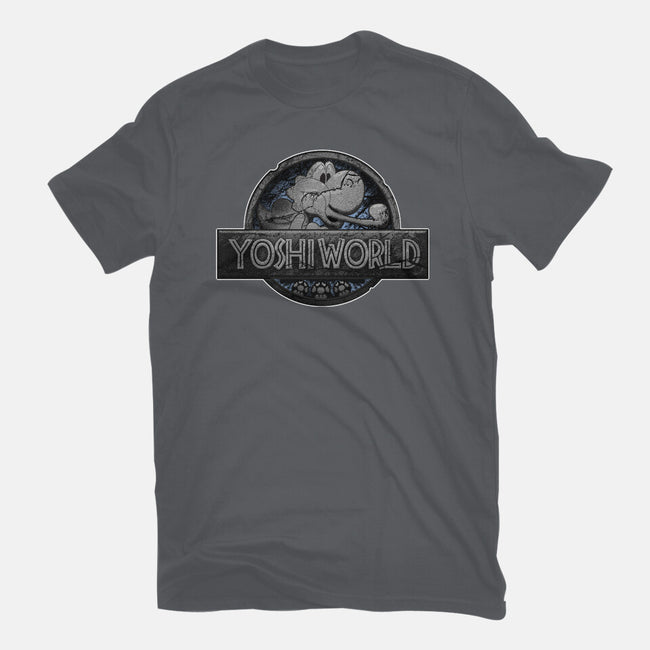 Green Dino World-Womens-Fitted-Tee-Samuel