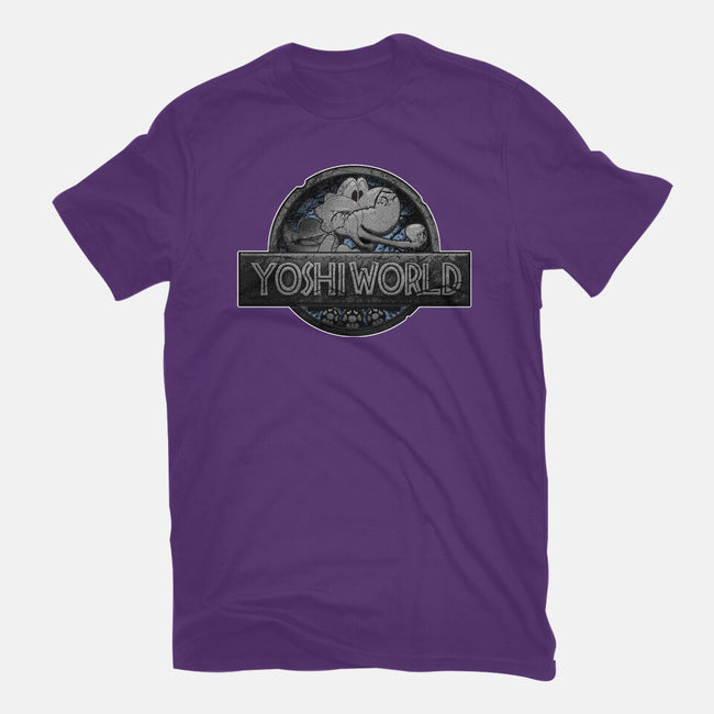 Green Dino World-Mens-Basic-Tee-Samuel