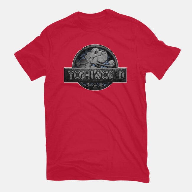 Green Dino World-Unisex-Basic-Tee-Samuel