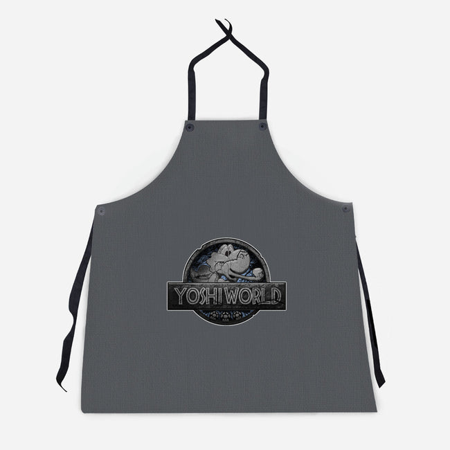 Green Dino World-Unisex-Kitchen-Apron-Samuel
