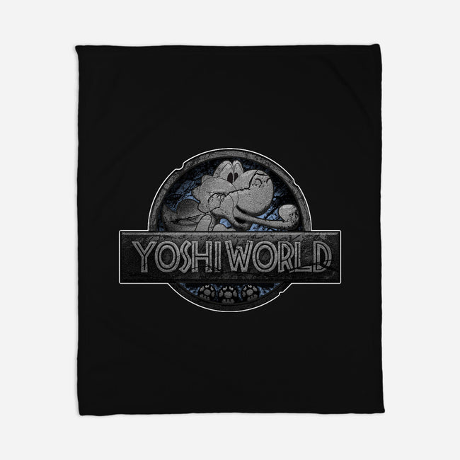 Green Dino World-None-Fleece-Blanket-Samuel