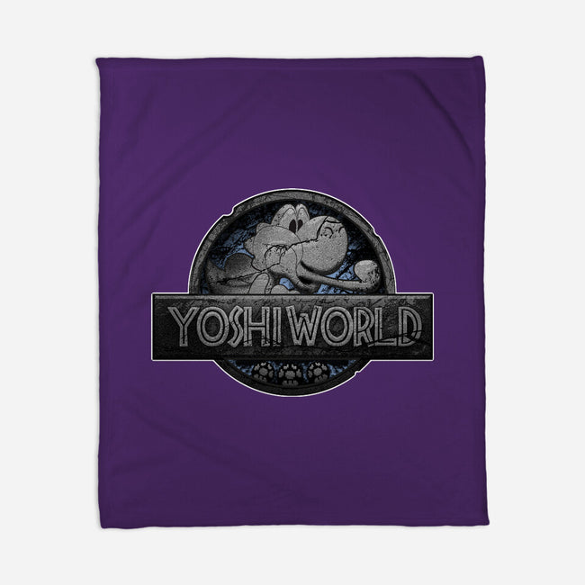 Green Dino World-None-Fleece-Blanket-Samuel