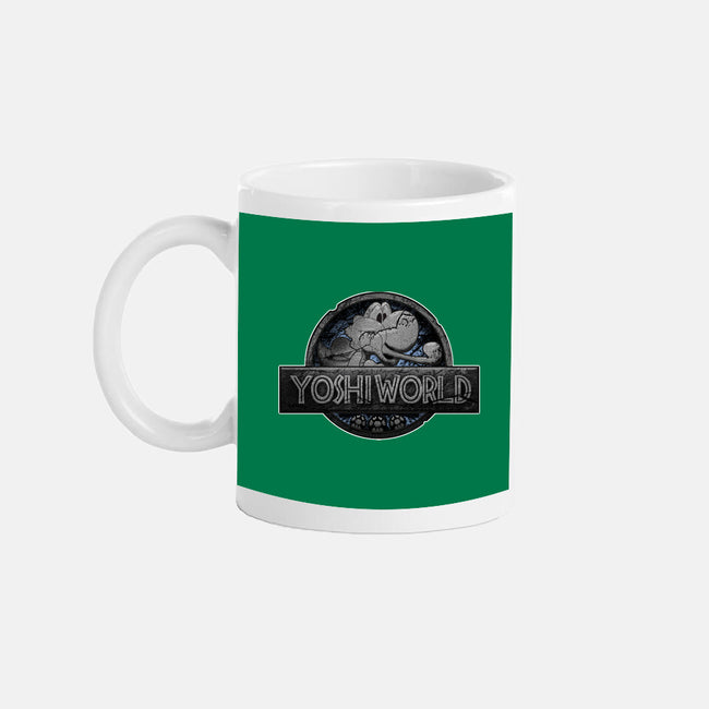 Green Dino World-None-Mug-Drinkware-Samuel