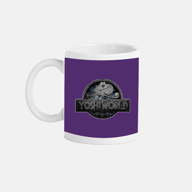 Green Dino World-None-Mug-Drinkware-Samuel