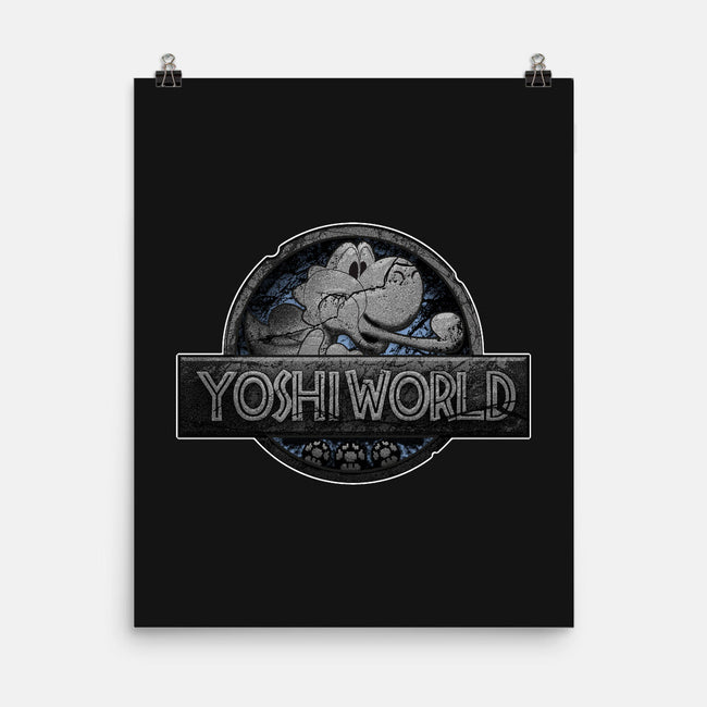 Green Dino World-None-Matte-Poster-Samuel
