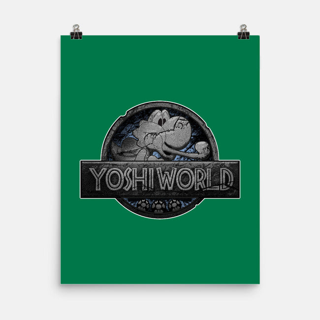 Green Dino World-None-Matte-Poster-Samuel
