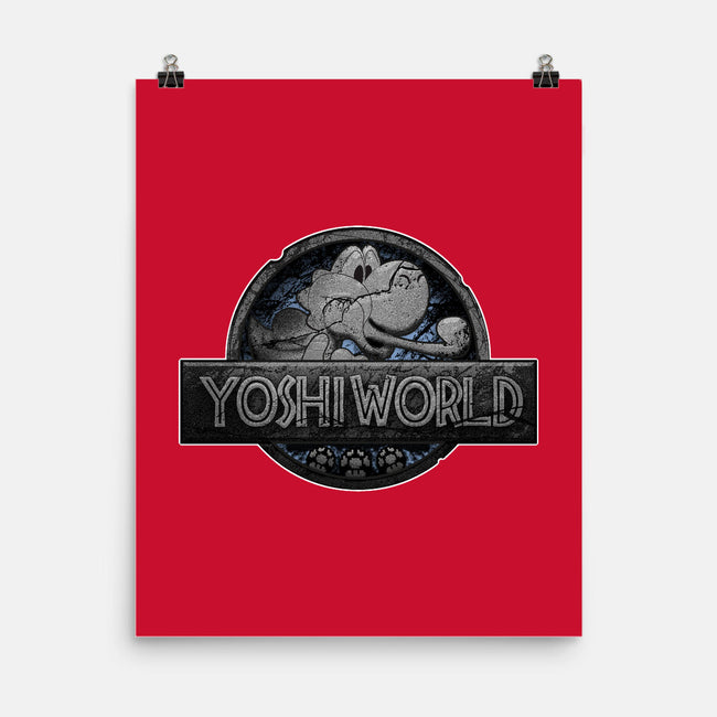 Green Dino World-None-Matte-Poster-Samuel