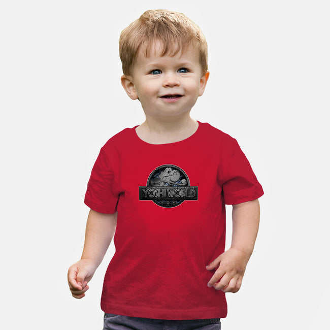 Green Dino World-Baby-Basic-Tee-Samuel